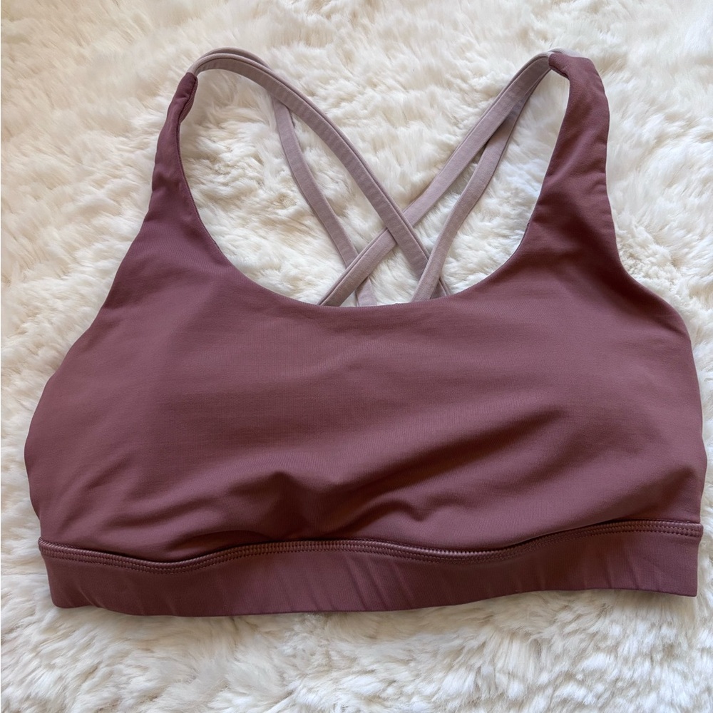 Lululemon Energy Bra C/D Cup, Spiced Chai/Chrome, Size 6